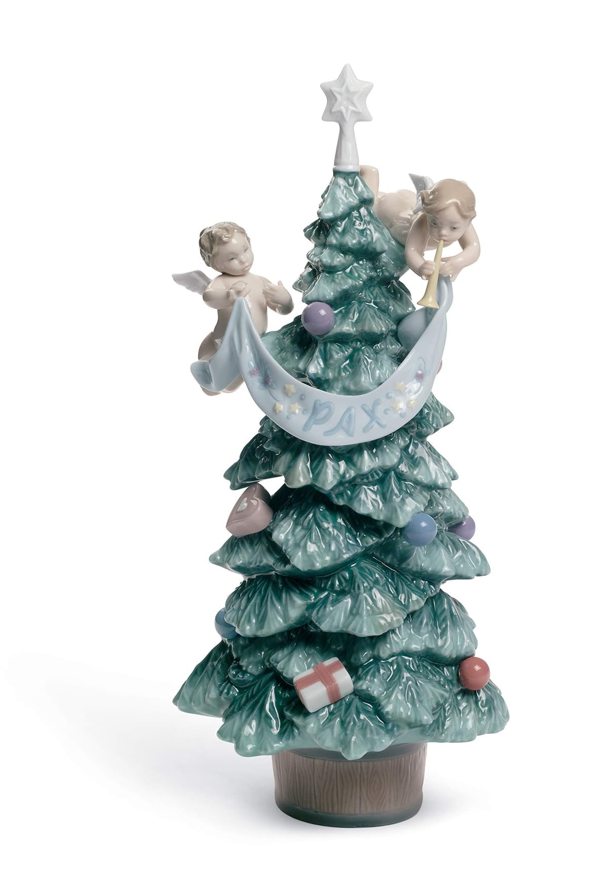 LLADRÓ Evergreen of Peace - Figura de árbol de Navidad en porcelana 1008403