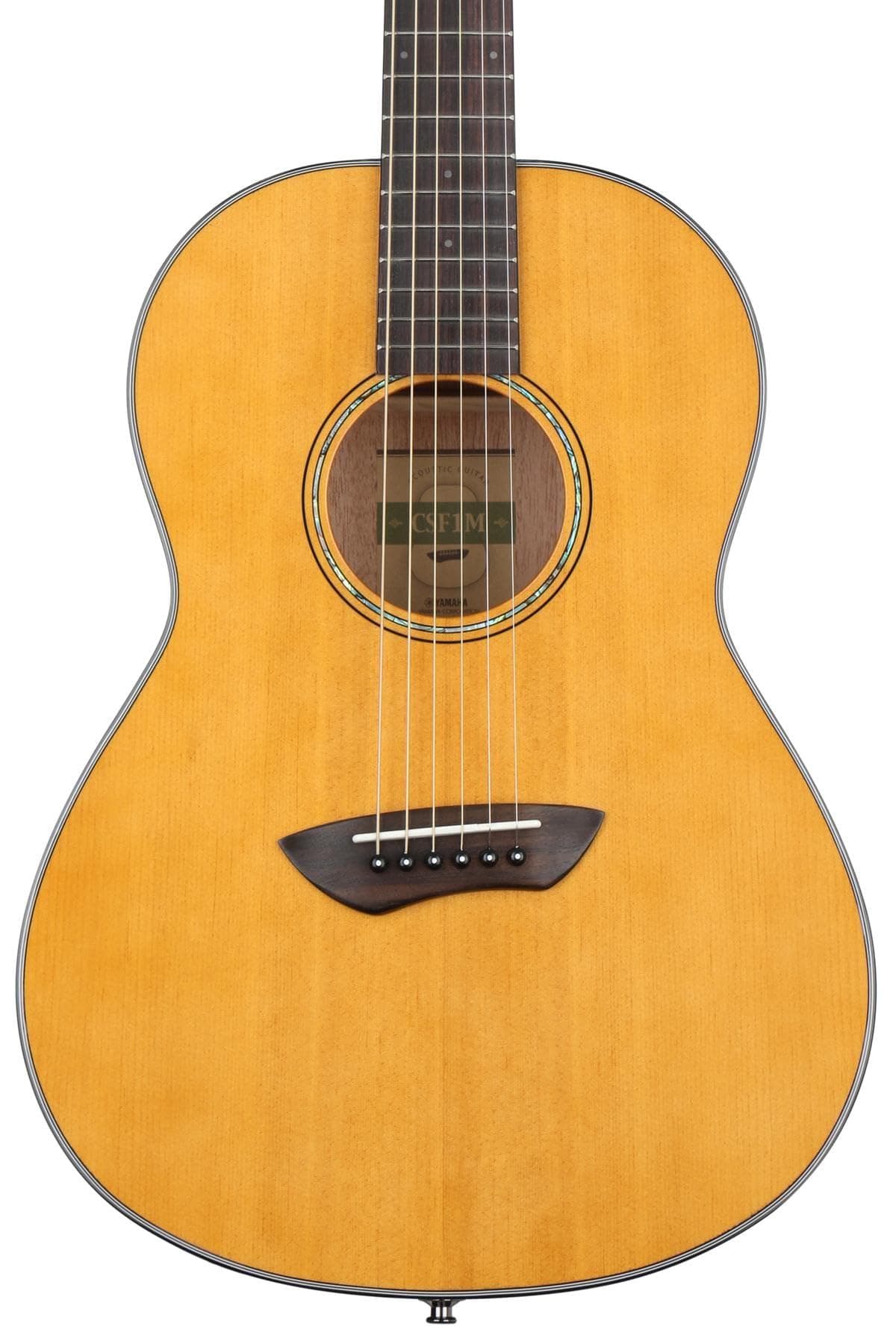 Yamaha CSF1M VN Guitarra acústica parlor con estuche rígido, Vintage Natural