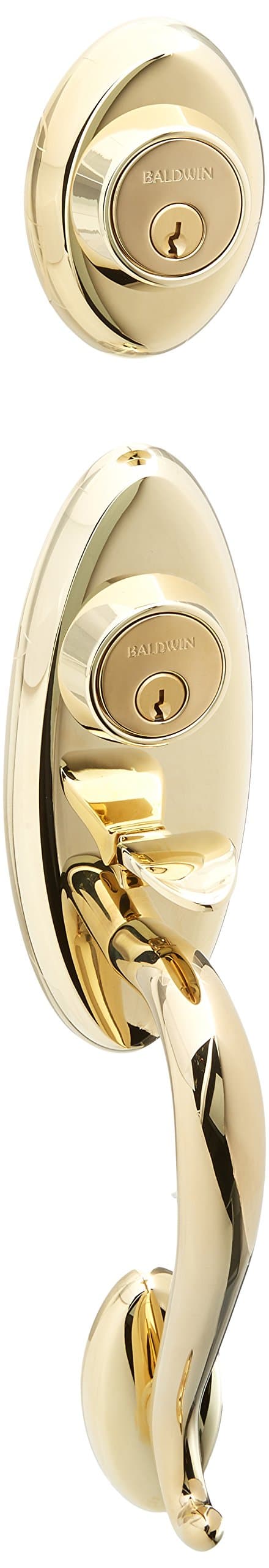 Baldwin 85345.003.2ENT Handle Set Juego de Manijas Entrada Keyed, Latón Pulido