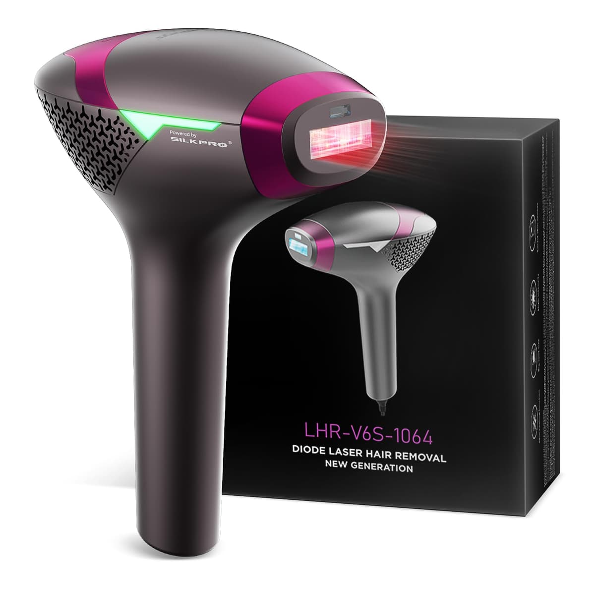 DermRays V6S - Depiladora láser 1064nm para pieles oscuras y melanadas