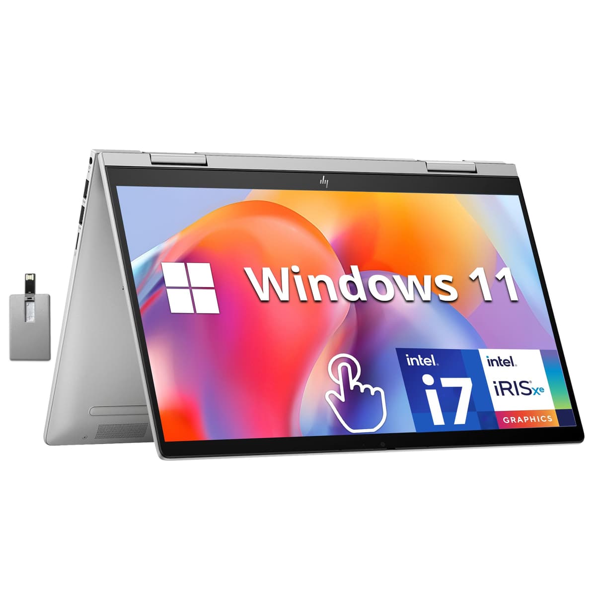 HP Envy x360 14" 2-en-1 Touch, Intel Core i7-1355U, 16GB RAM, 2TB SSD, Cámara 5MP, Lector de huellas, Wi-Fi 6E, Windows 11 (Silver)