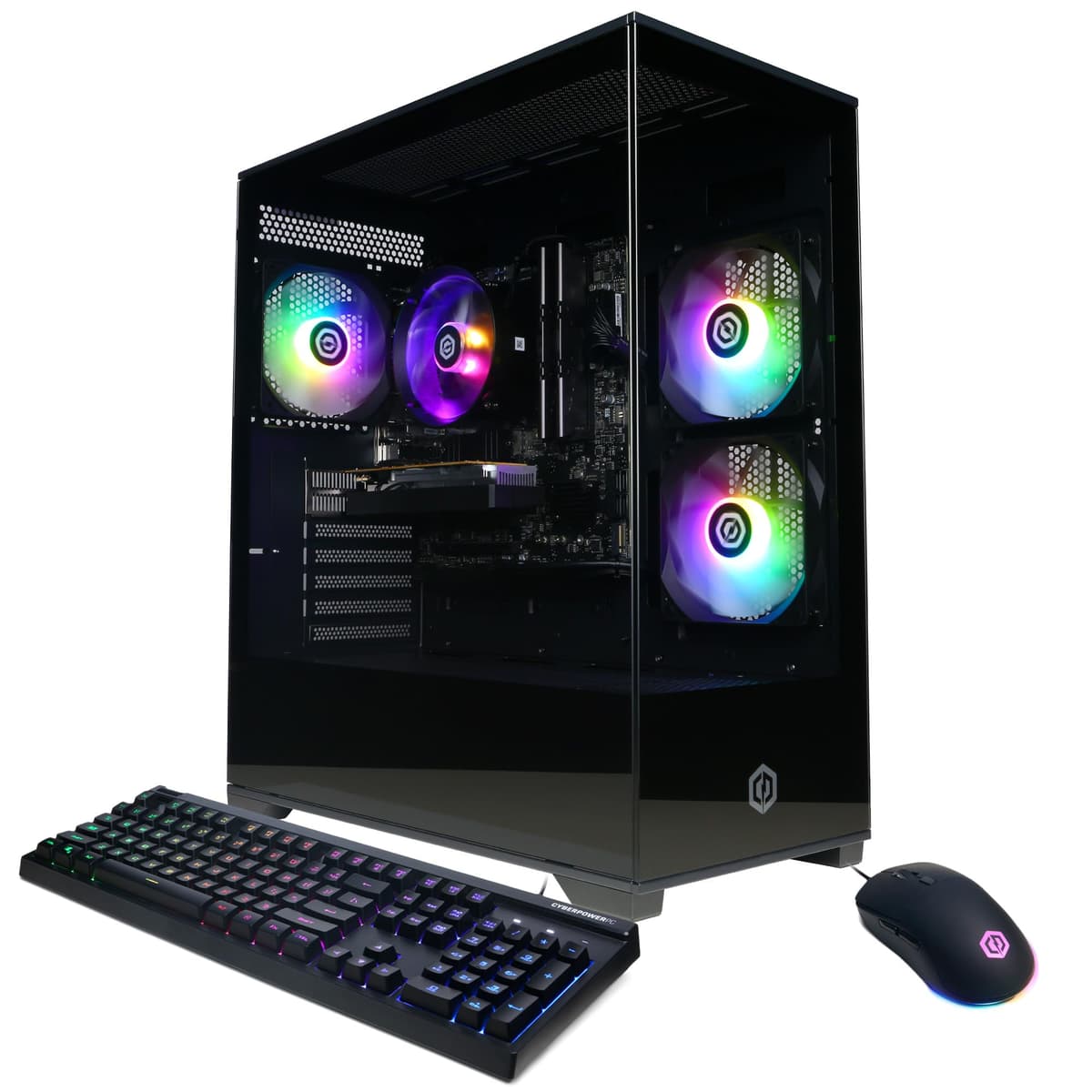 CYBERPOWERPC Gamer Master PC para juegos, AMD Ryzen 5 5500 3.6GHz, Radeon RX 6400 4GB, 16GB DDR4, SSD PCIe Gen4 500GB, listo para WiFi y Windows 11 Home (GMA3100A)