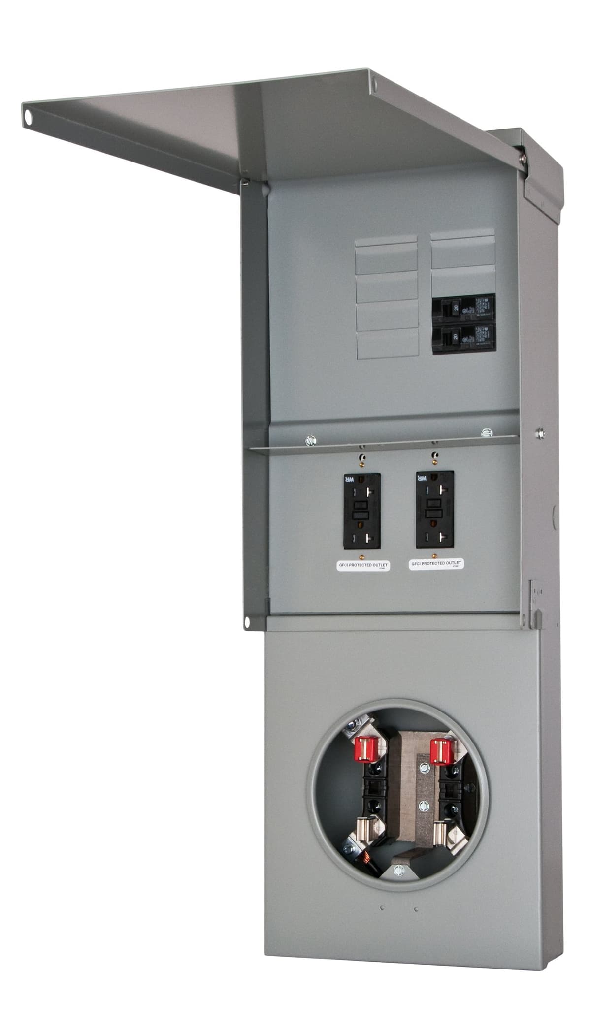 Siemens TL77RB Talon Panel de Salida de Energía Temporal con dos receptáculos duplex 20 A y provision para medidor (alimentación inferior)