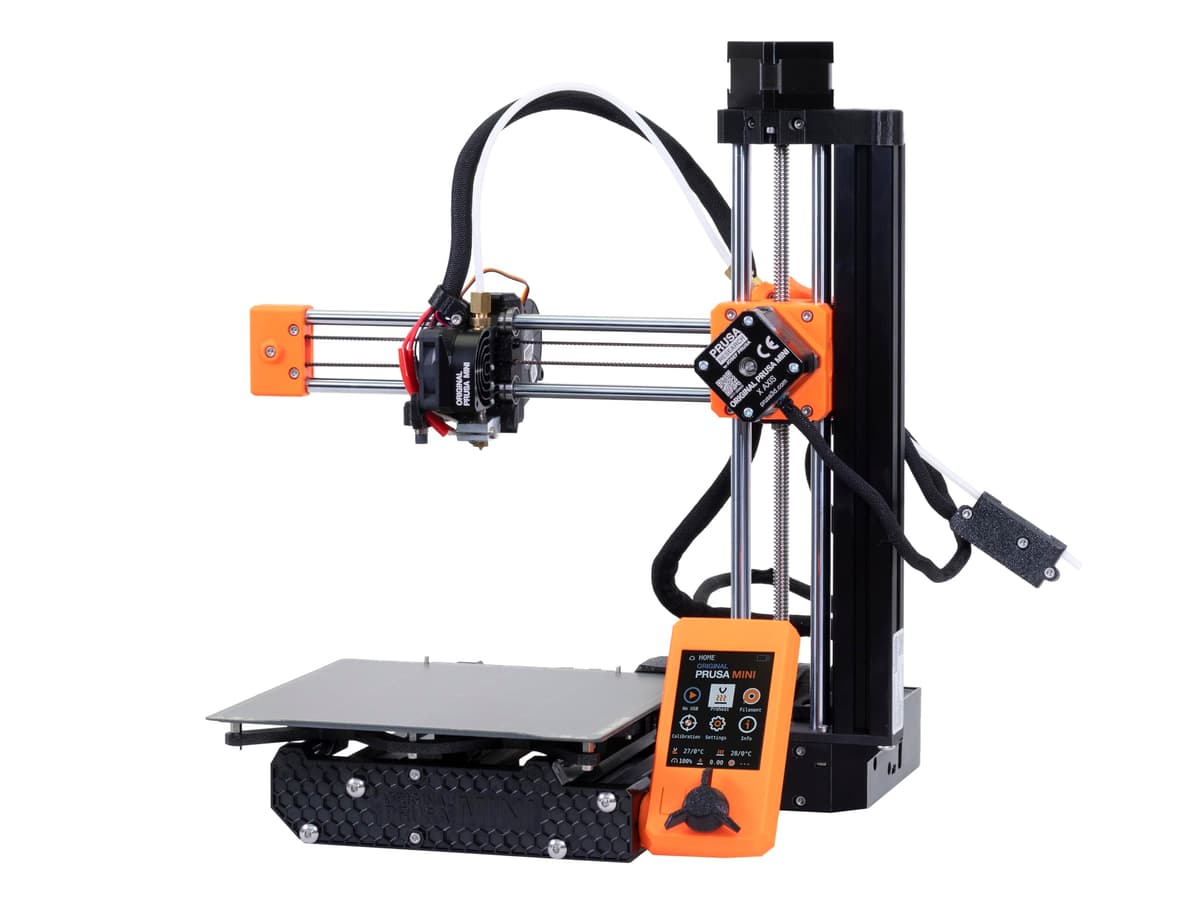 Original Prusa MINI+ Impresora 3D Ensamblaje DIY 7×7×7 in. con Sensor de Filamento (Incluye Muestra de Filamento) PRI-MINI-SEMI-ORG-PEI