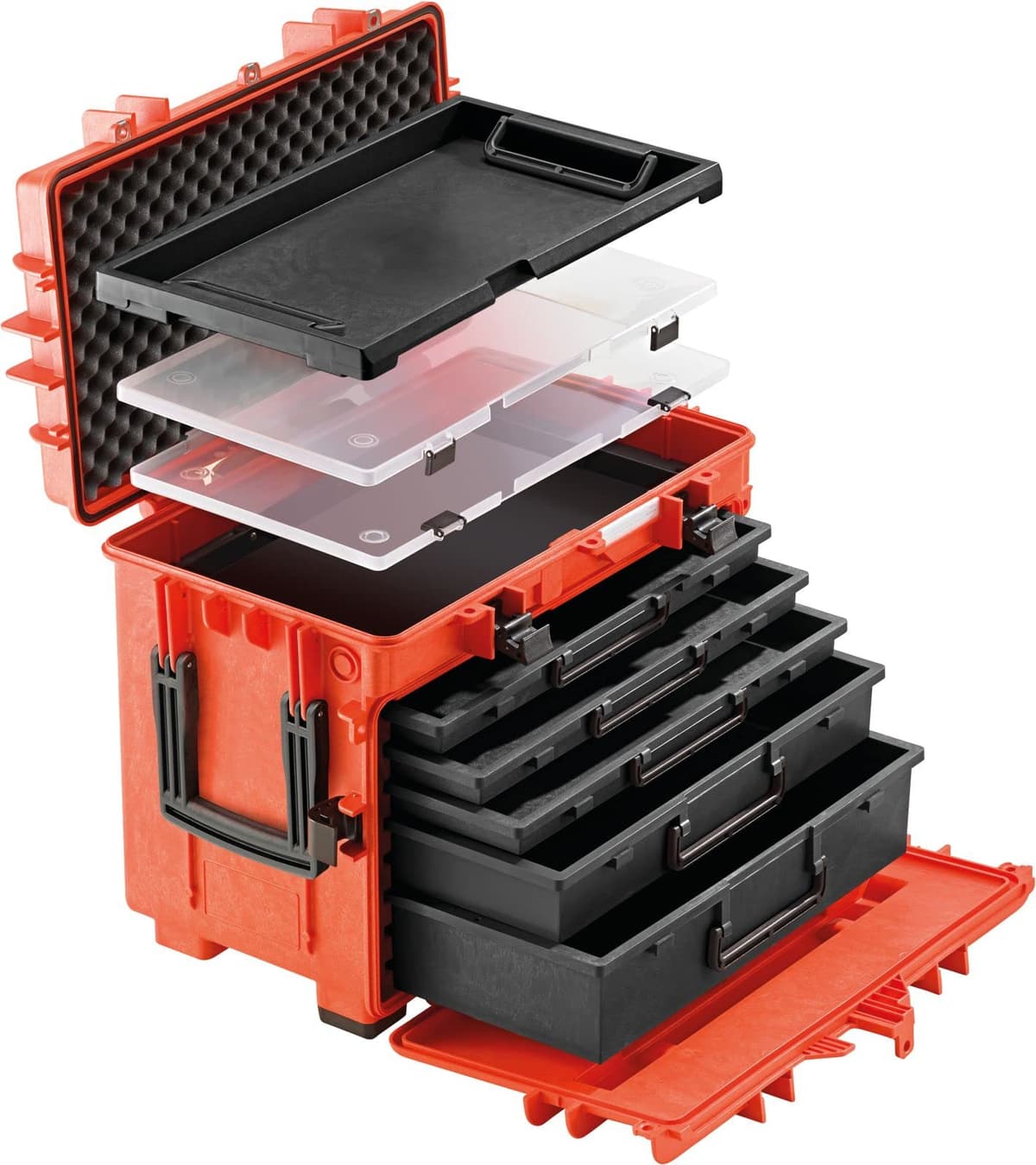 Stahlwille Tool Trolley 13217 LR 5 Cajones 60 kg Luminous Red