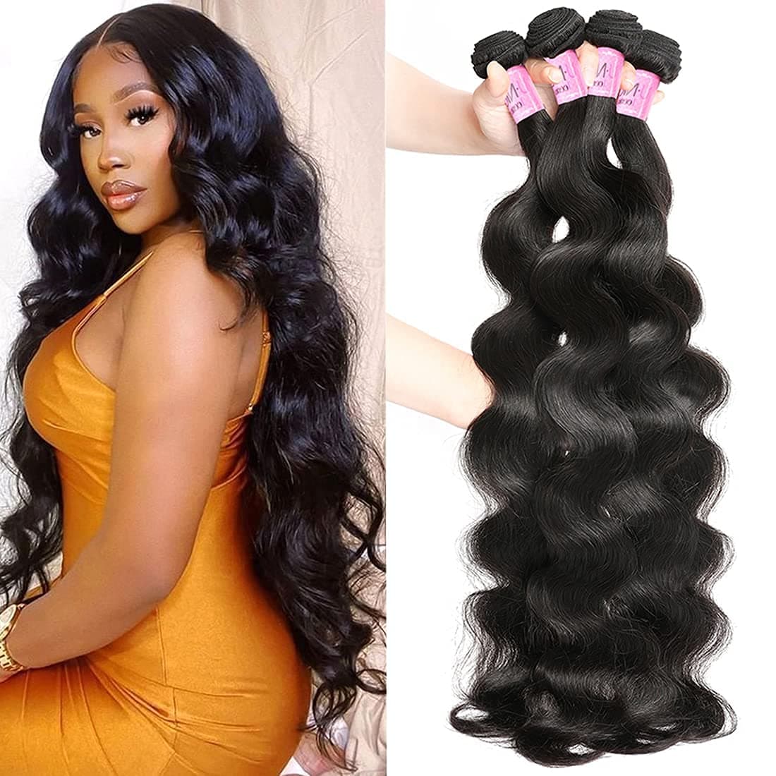 UNice Body Wave 4 bundles 30" 10A, extensiones de cabello humano brasileño UN-SLBW-003
