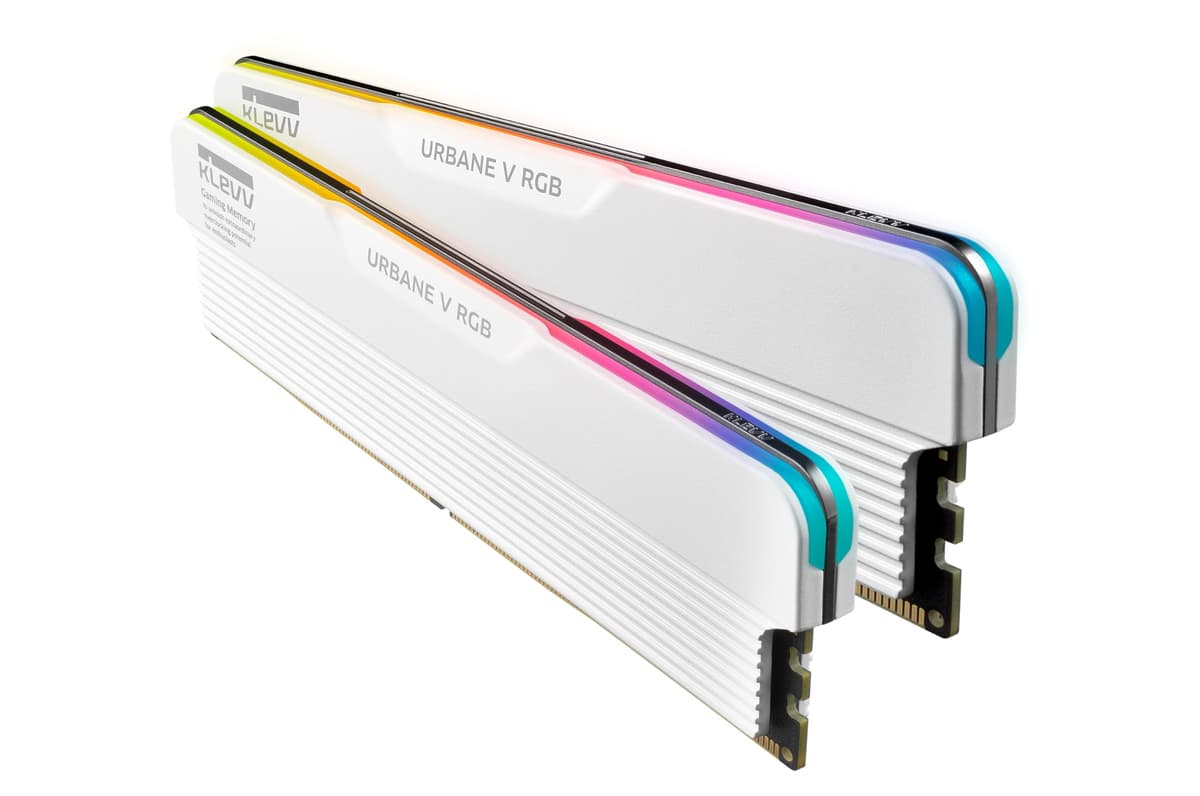 KLEVV Urbane V RGB DDR5 48GB (2x24GB) 6400MHz CL32 SK Hynix A-Die 1.35V Memoria RAM para PC de Escritorio Gaming XMP 3.0 / Compatible AMD Expo (KD5KGUD80-64A320M)