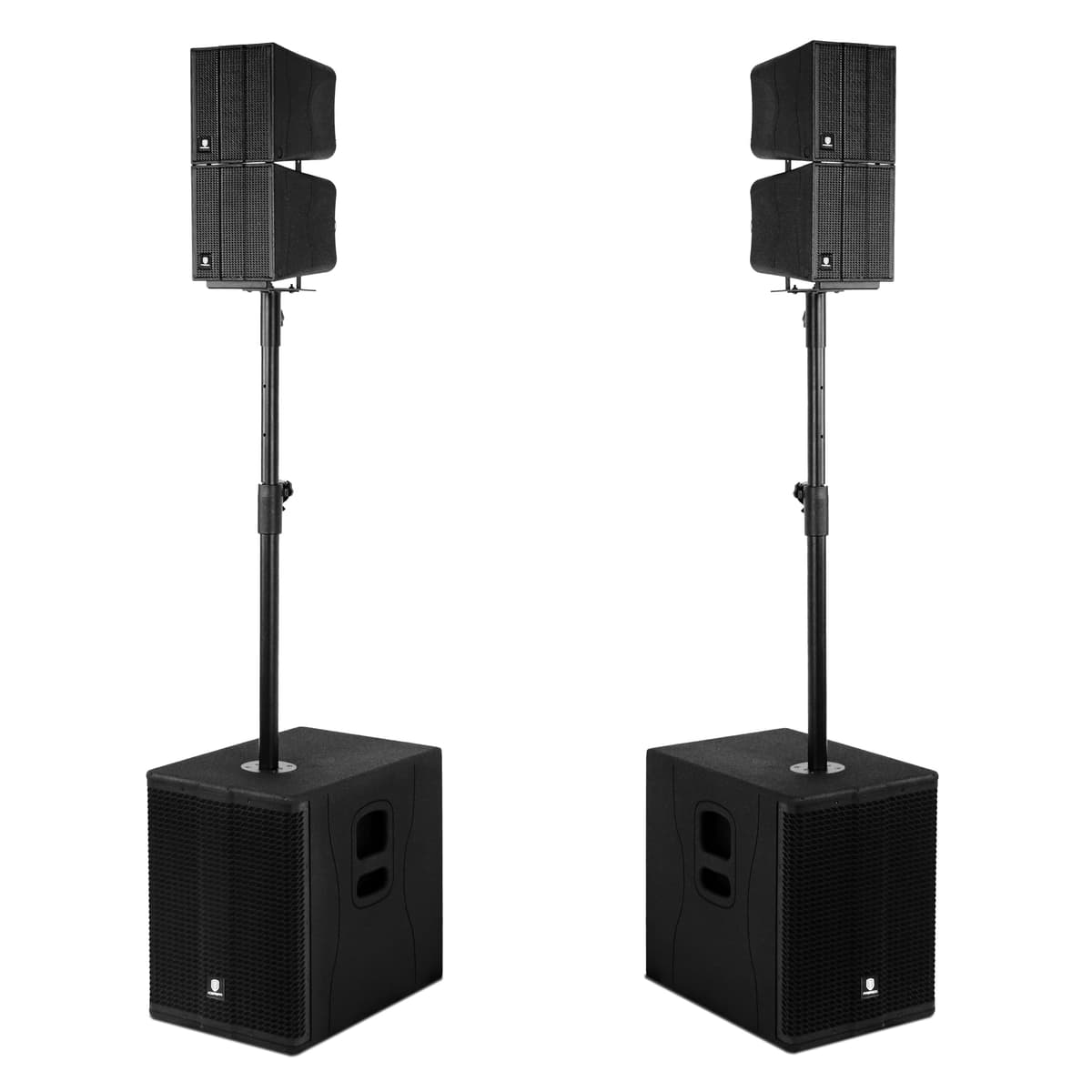 PRORECK Stage 1260 Sistema PA 8000W con 4 Line Array y Subwoofers Dobles