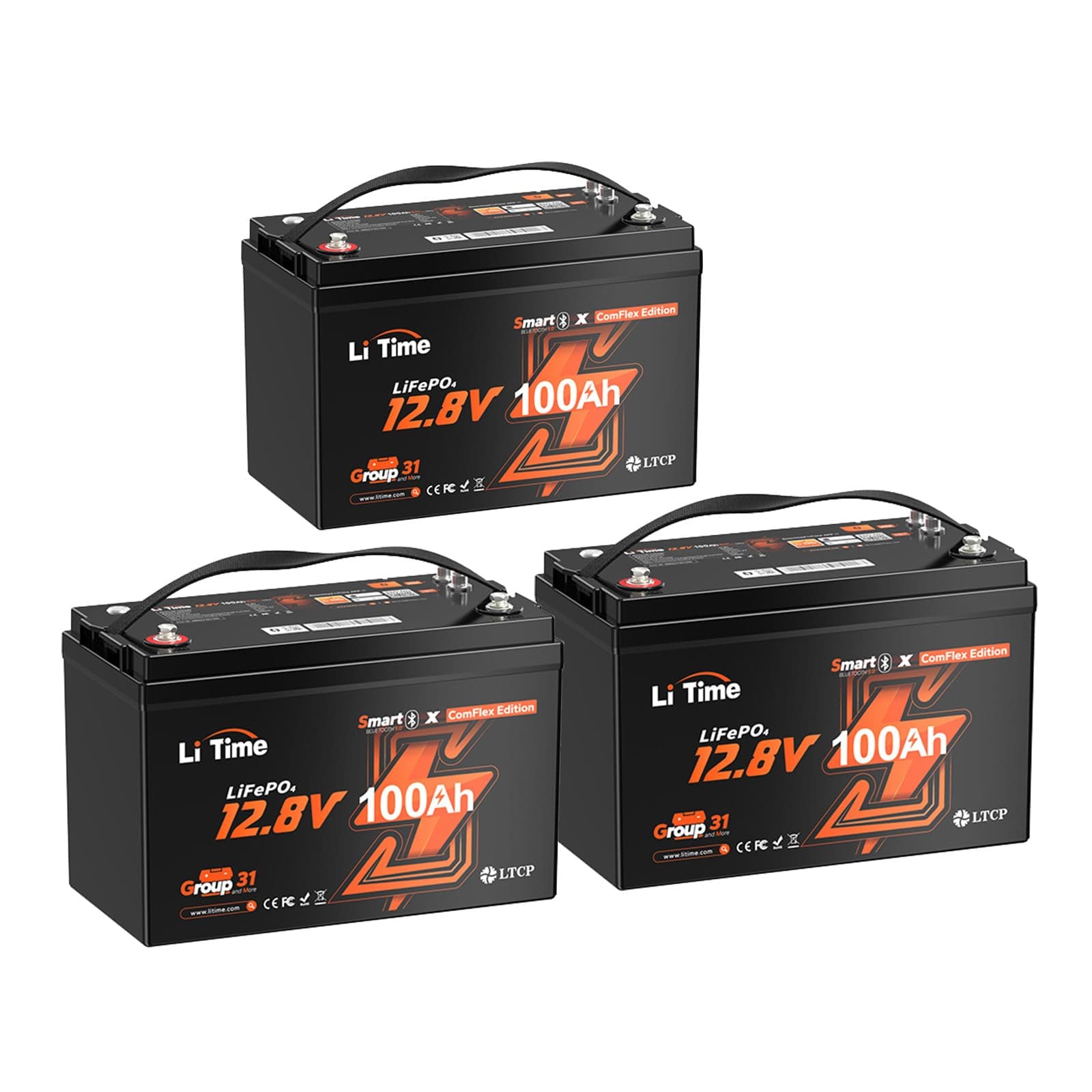 Litime A 12V 100Ah ComFlex Bluetooth Battery