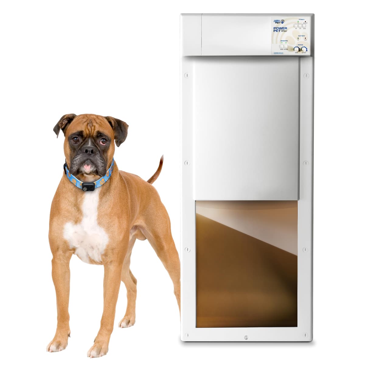Puerta Automática Power PET de High Tech Pet - Puerta Grande para Mascotas de hasta 100 lbs PX-2DM