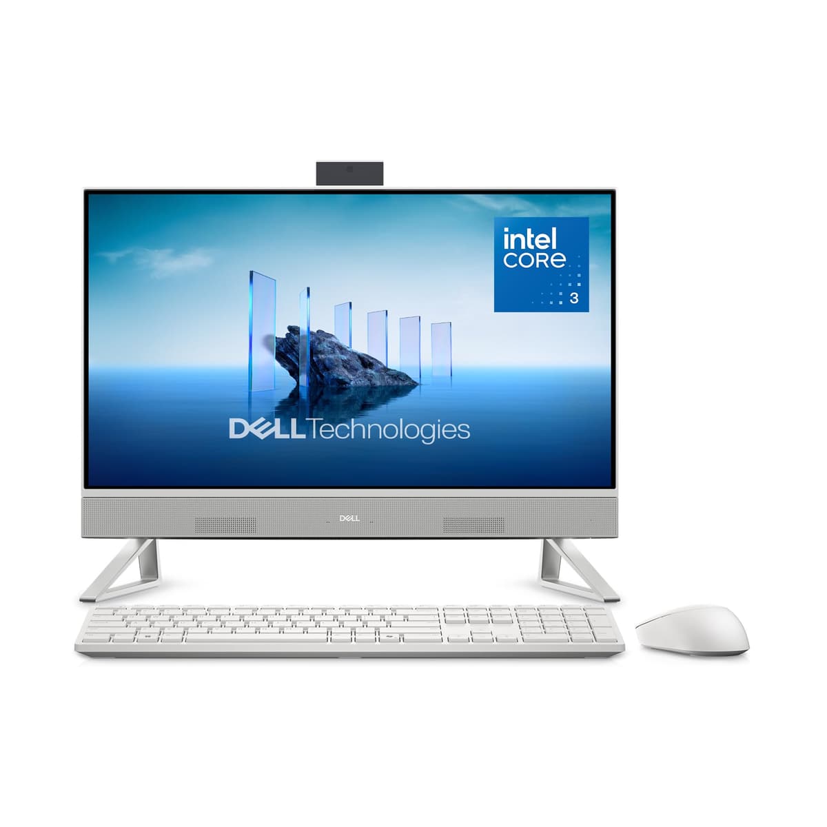 Dell All-in-One de 24" ec24250 - Pantalla FHD de 23.8", Procesador Intel Core 3 100U, Gráficos Intel, 8GB RAM DDR5, 512GB SSD, Windows 11 Home, Servicio en sitio + 6 meses Migrate Retail - Blanco JRXHJ