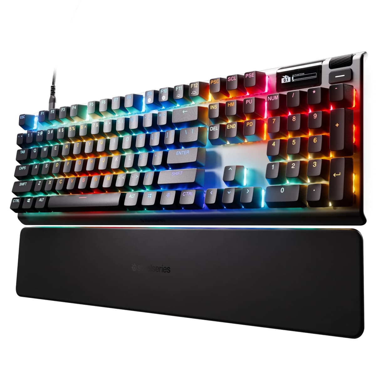 SteelSeries Apex Pro Gen 3 - Teclado Gamer Hipermagnético - OmniPoint 3.0 - Activación Ajustable - Disparador Rápido - Modo de Protección - Rapid Tap/SOCD - OLED - RGB - Keycaps PBT - Distribución US QWERTY 64663