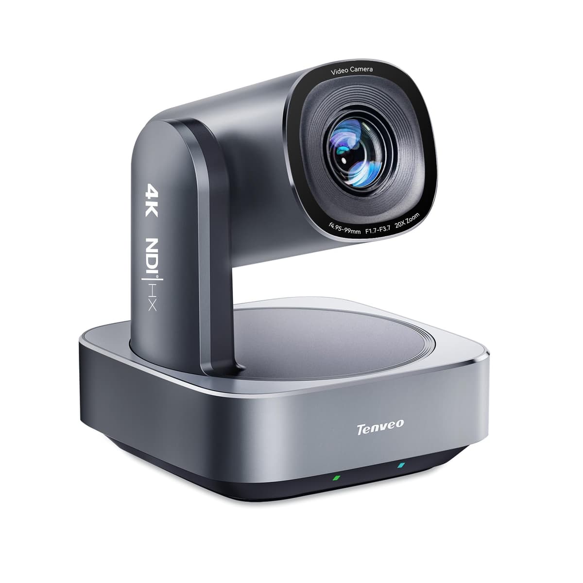Tenveo Cámara PTZ 4K NDI, Seguimiento Automático AI de Humanos y Rostros, Zoom Óptico 20X + Zoom Digital 8X, Cámara de Transmisión en Vivo USB3.0/HDMI/LAN PoE para Iglesia, Culto, Eventos, Videoconferencias, YouTube OBS VL20U4KN