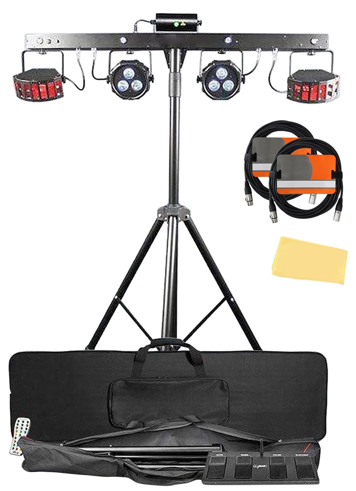 CHAUVET DJ GigBAR 2 Sistema de Iluminación 4-en-1 con 2 Cables DMX y Paño de Pulido AUS-GIGBAR2-COMBO-STD