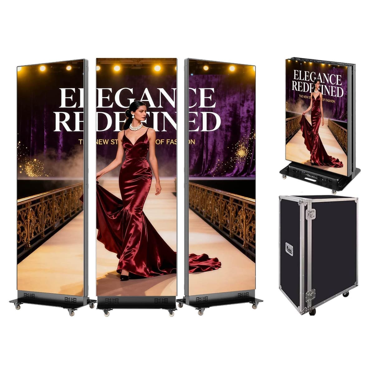 Pyimgus 80 Inch LED Screen Display P1.86 GOB con flight case y control en la nube LP186-2