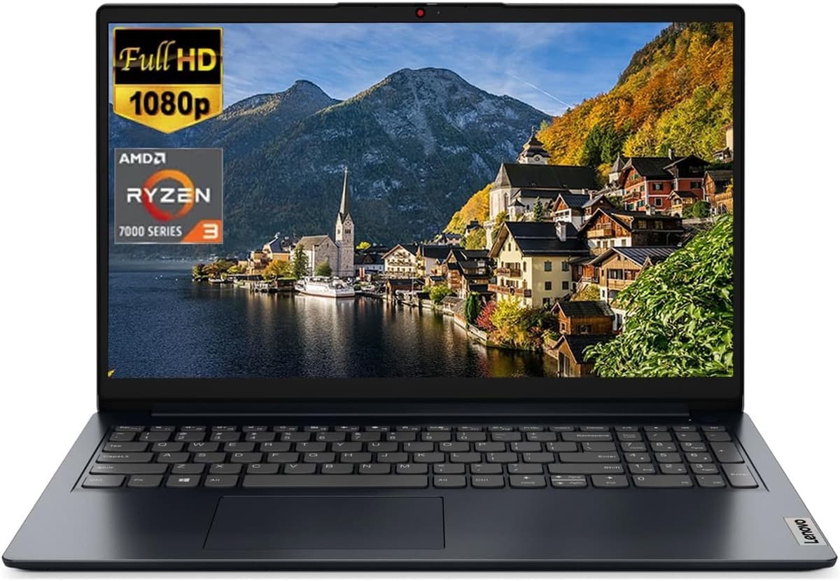 Lenovo Ideapad Empresarial 2024, pantalla FHD de 15.6", Ryzen 3 7320U de cuatro núcleos (mejor que i5-1035G7), 8GB DDR5 RAM, SSD PCIe de 1TB, gráficos Radeon, lector de huellas, Wi-Fi 6, Windows 11 Pro 2024 Newest Lenovo 15.6" IdeaPad