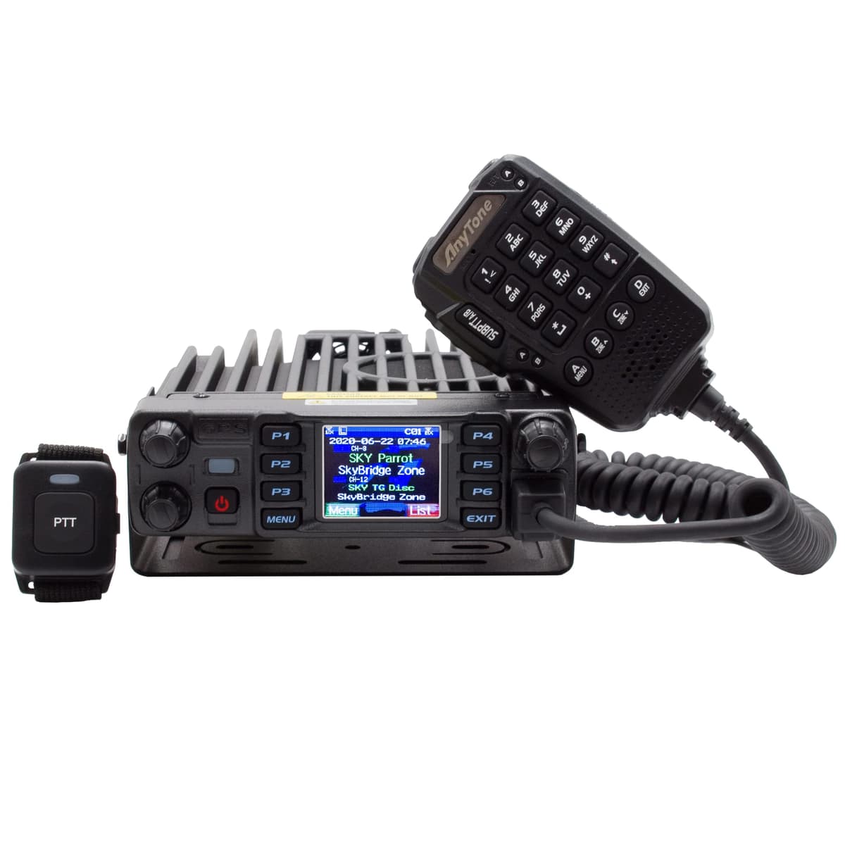 BridgeCom Systems AnyTone AT-D578UVIII Plus Radio Móvil DMR Tri-Banda - 50W VHF / 45W UHF con Air Band y Bluetooth