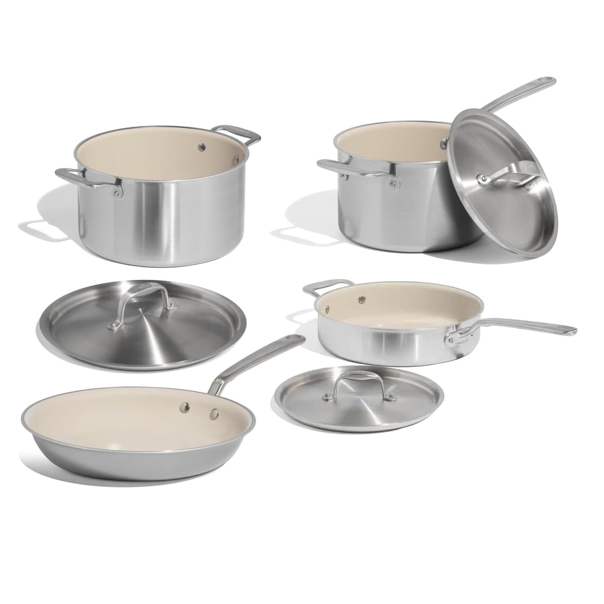 Set de 7 Piezas Made In Cookware - Antiadherente Cerámico, 5 Capas, Compatible con Inducción KIT-7-ICC