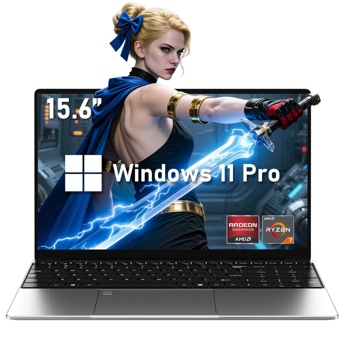 Portátil NAIKLULU Gaming de 15.6 pulgadas 2025, Windows 11 Pro, Procesador Ryzen 7 5700U, 32GB RAM 1TB SSD, Teclado retroiluminado, Pantalla FHD 1920 x 1080, WiFi 5, HDMI, para Estudiantes, Oficina y Negocios LAITMIN G5