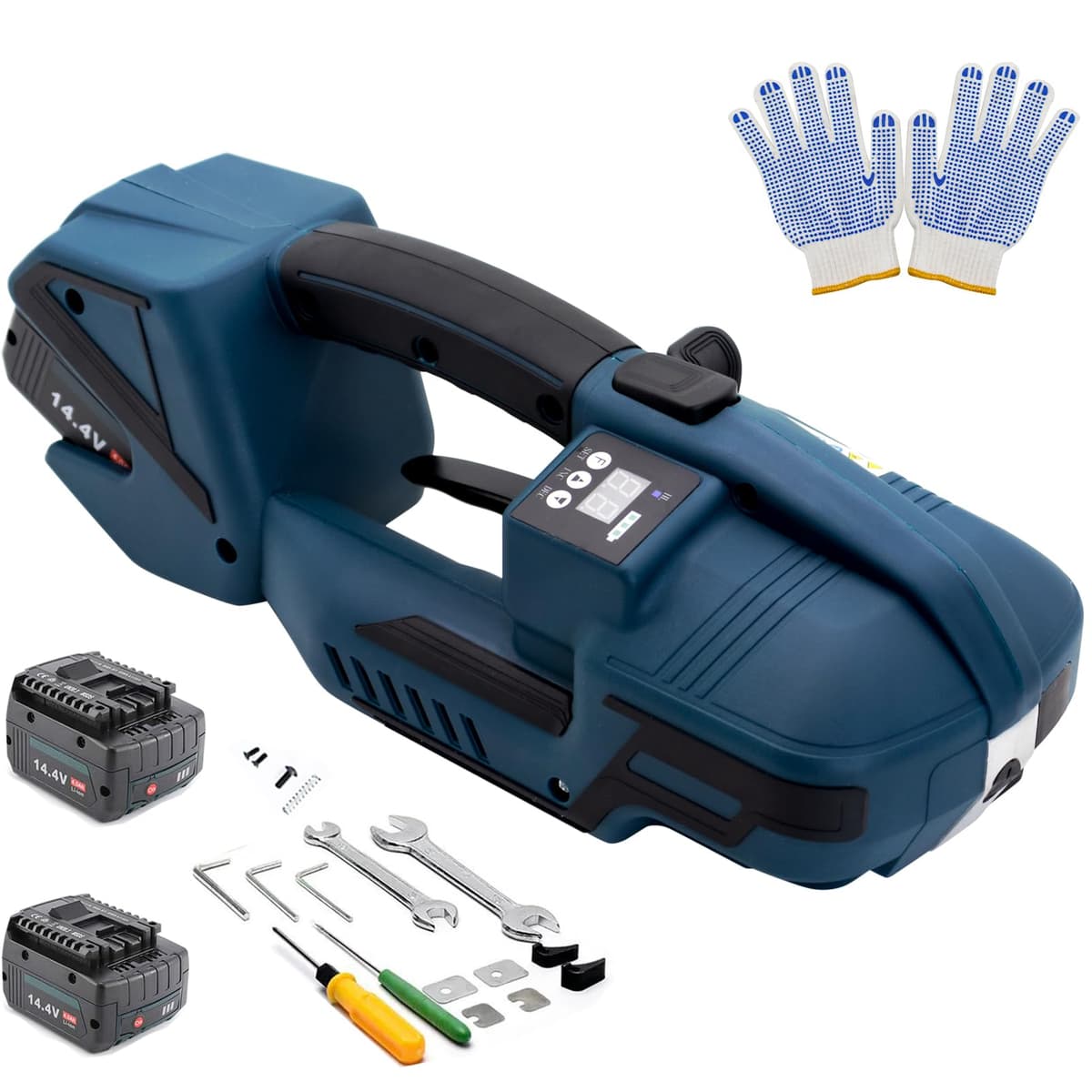 HIGHTOP Electric Strapping Machine V2 - Herramienta de flejado portátil con pantalla LCD y baterías 4000mAh 20230705GT