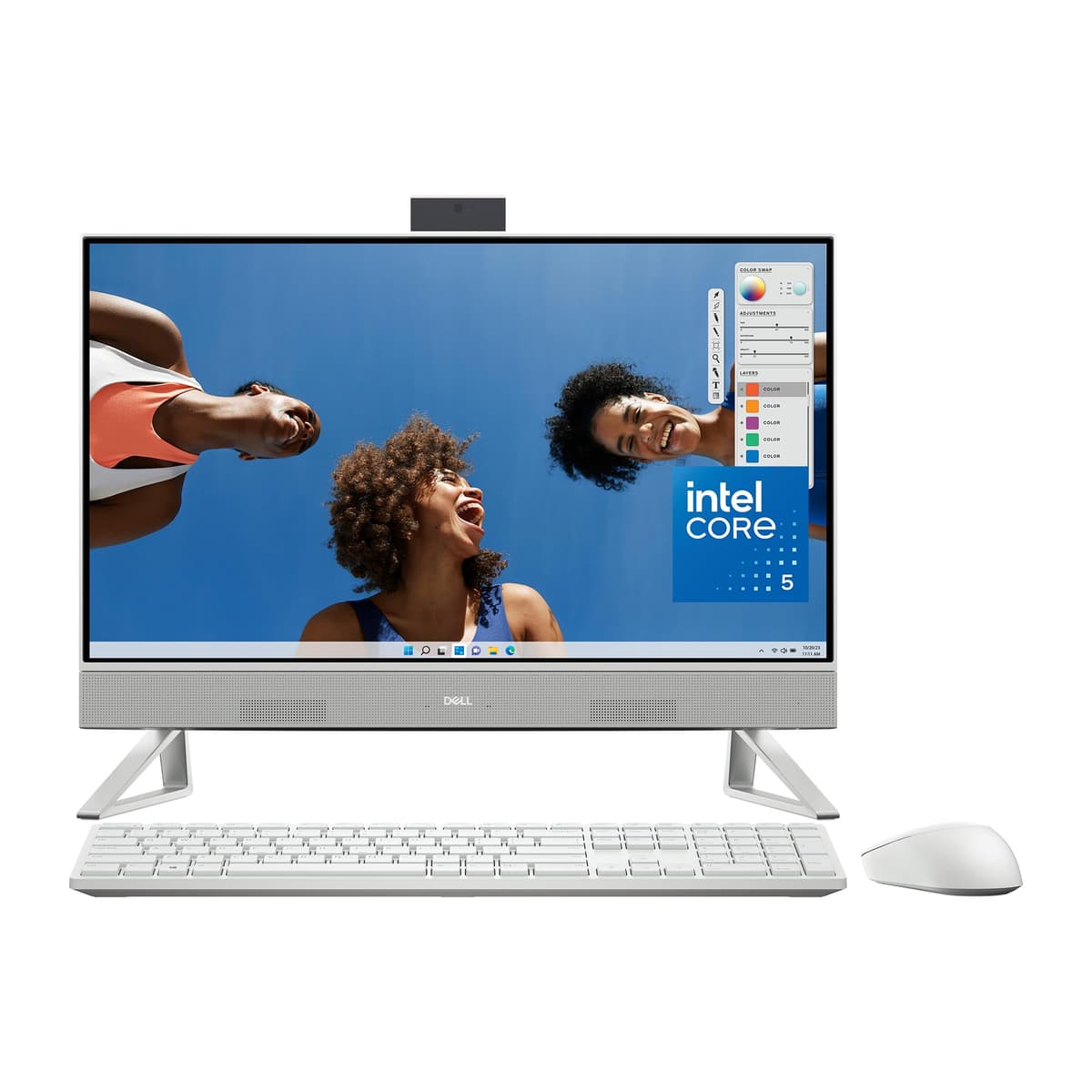 Dell Inspiron 5430 All-in-One de escritorio - Pantalla FHD de 23.8" (1920 x 1080), Intel Core 5-120U, 8GB RAM DDR4, 512GB SSD, Gráficos Intel, Windows 11 Home, Servicio en sitio y migración - Blanco CKRPD