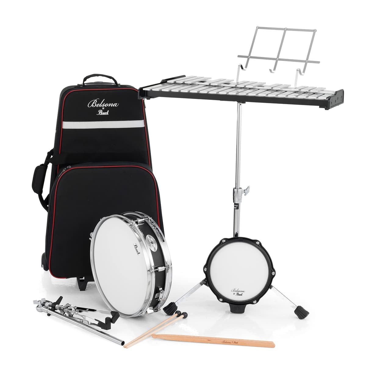 Pearl PL200C Belsona - Kit Didáctico de Percusión con Estuche Rodante