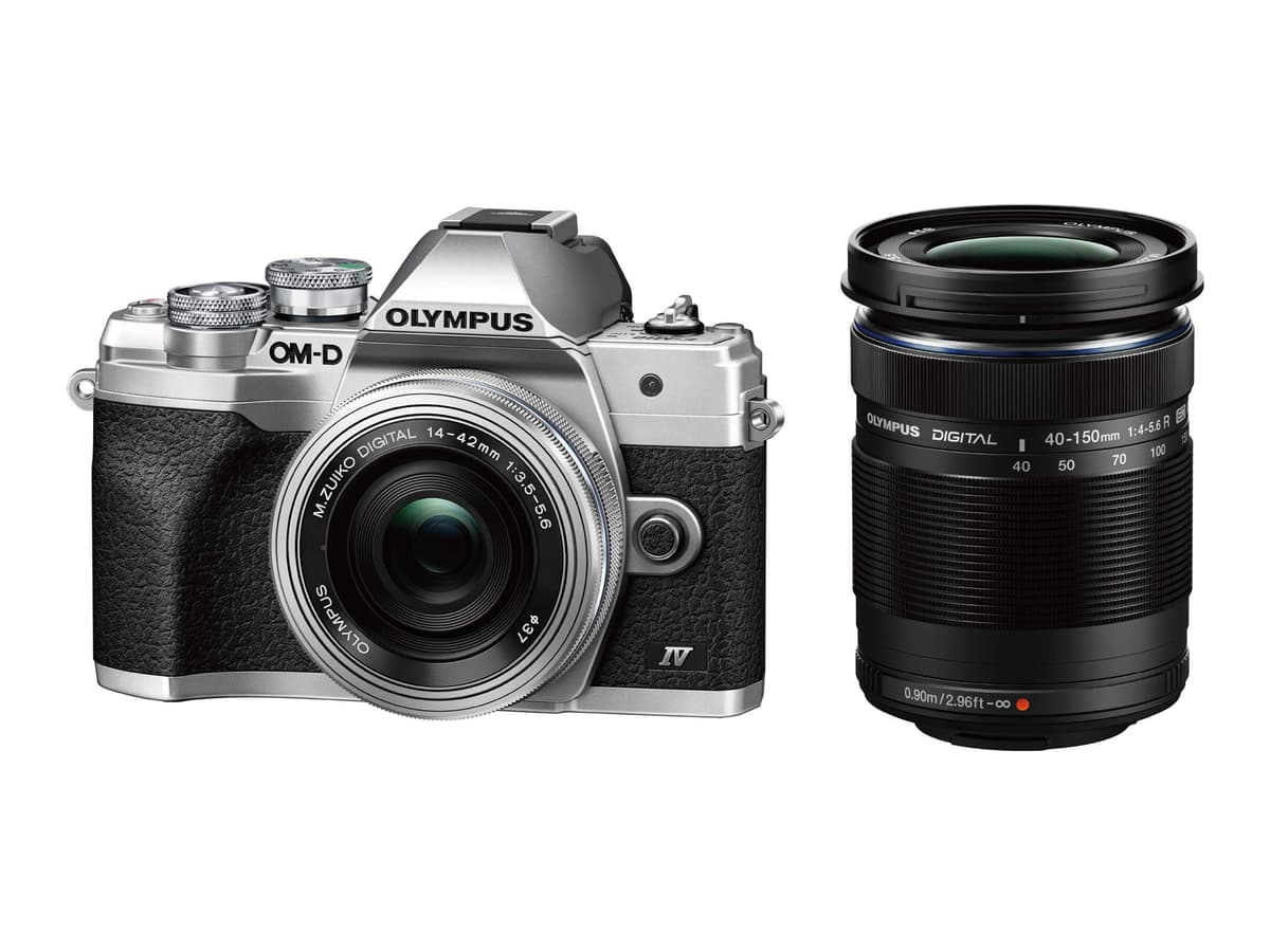 Aparato OM SYSTEM E-M10 Mark IV Kit EZ (14-42mm + 40-150mm) Plata E-M10 MarkⅣ EZダブルズームキット SLV