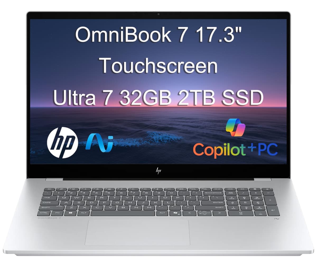 ist computers HP OmniBook 7 (Next Gen Envy 17) Laptop con IA (Pantalla táctil 17.3" 2K, Intel 8 núcleos Ultra 7 258V, 32GB DDR5, 2TB SSD, GPU ARC 140V (16GB)), Copilot+ PC para negocios, Diseñador, Webcam IR 5MP, Windows 11 Pro