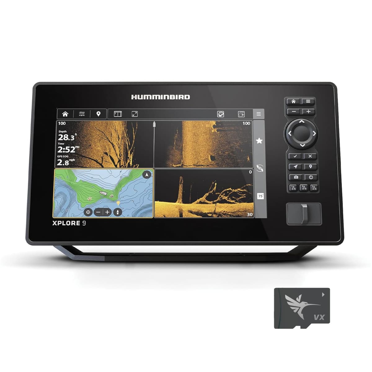 Humminbird XPLORE 9 GPS Fish Finder (Control Head Only) con MEGA Side Imaging+ y pantalla HD 412000-1CHO