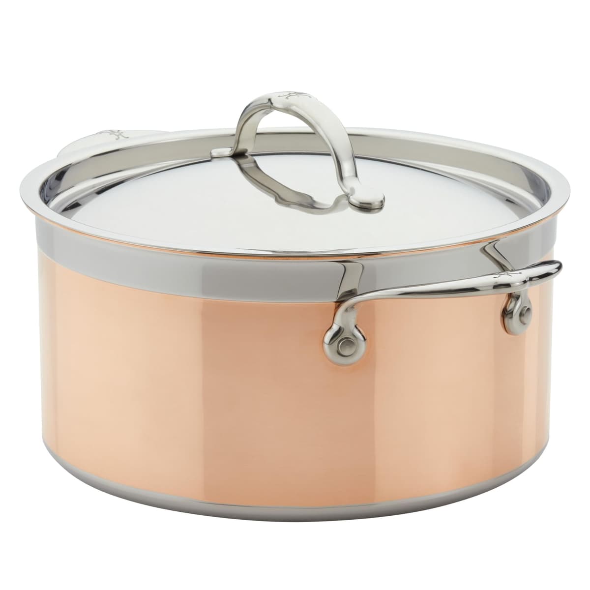 Hestan CopperBond Olla Stock Pot 6 Quart 100% Cobre Puro, Compatible con Inducción 31597