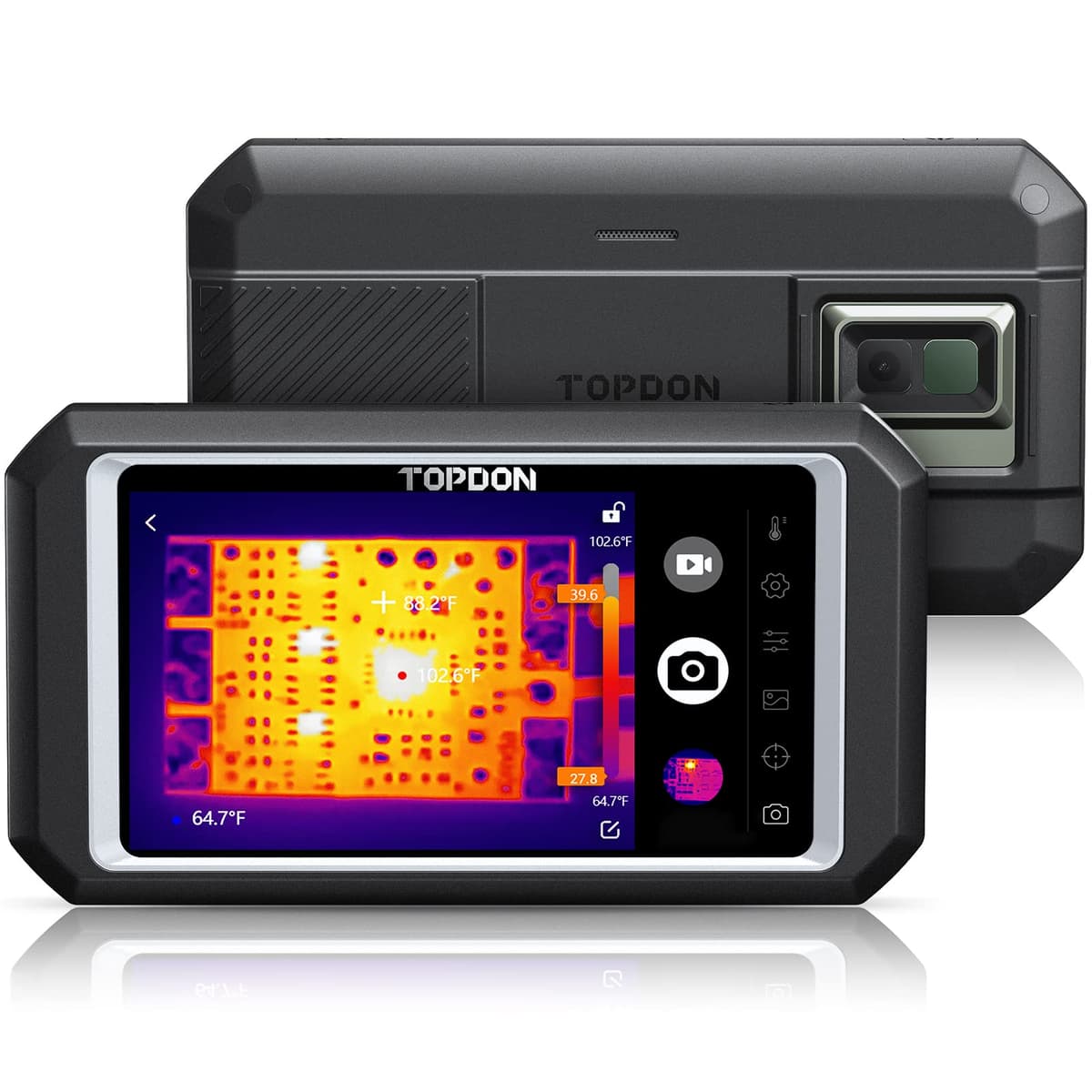 TOPDON TC003 Cámara Termográfica 256x192 IR, Pantalla táctil 5", 2MP visual, -4°F a 1022°F