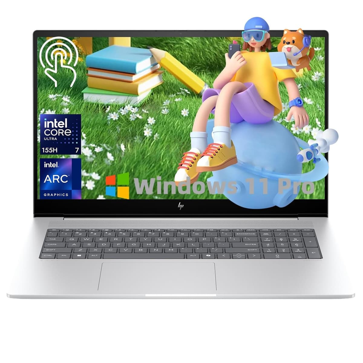 HP Envy 17.3" Laptop con pantalla táctil - 64 GB de RAM | SSD de 4 TB, Intel Core Ultra 7 155H (10 núcleos), pantalla FHD 16:10, Wi-Fi 7, teclado retroiluminado con teclado numérico, Windows 11 Pro para empresas y estudiantes