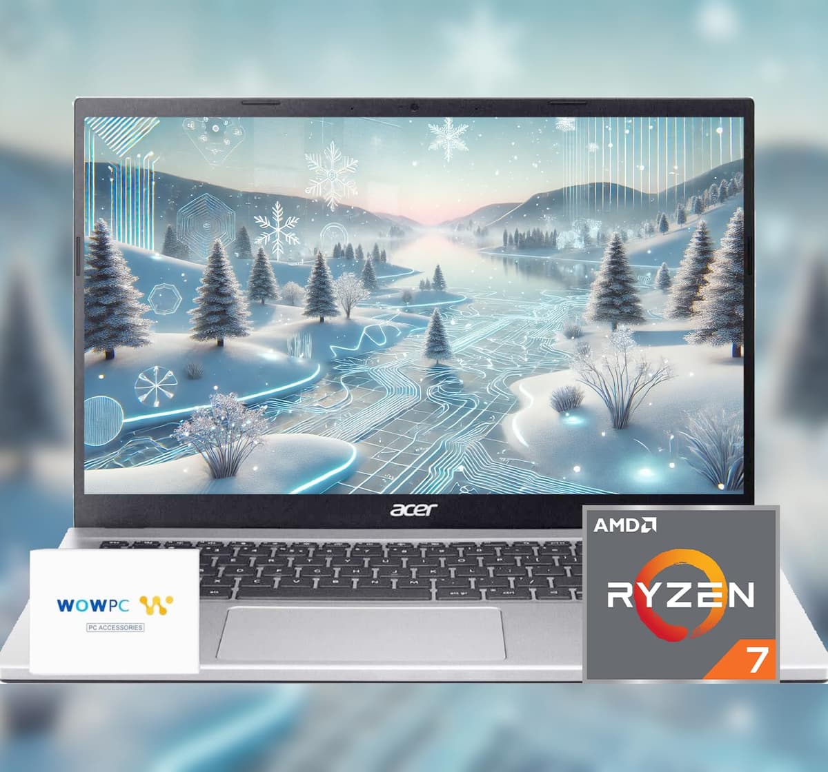 acer Aspire Premium Laptop | 64GB RAM | 1TB SSD | Procesador AMD Ryzen 7 5700U de 8 núcleos | Pantalla 15.6" FHD (1920 x 1080) | Puerto Ethernet | Wi-Fi 6 rápido | Windows 11 Pro | con USB de recuperación del sistema WOWPC