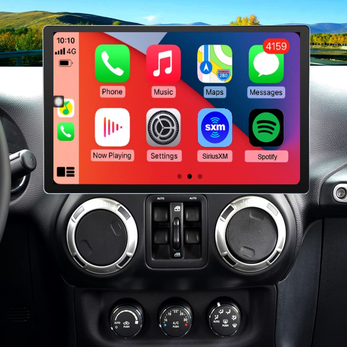 Dzxiaso Pantalla Estéreo 13.3'' Android para Jeep Wrangler JK 2011-2017 con CarPlay inalámbrico y Cámara