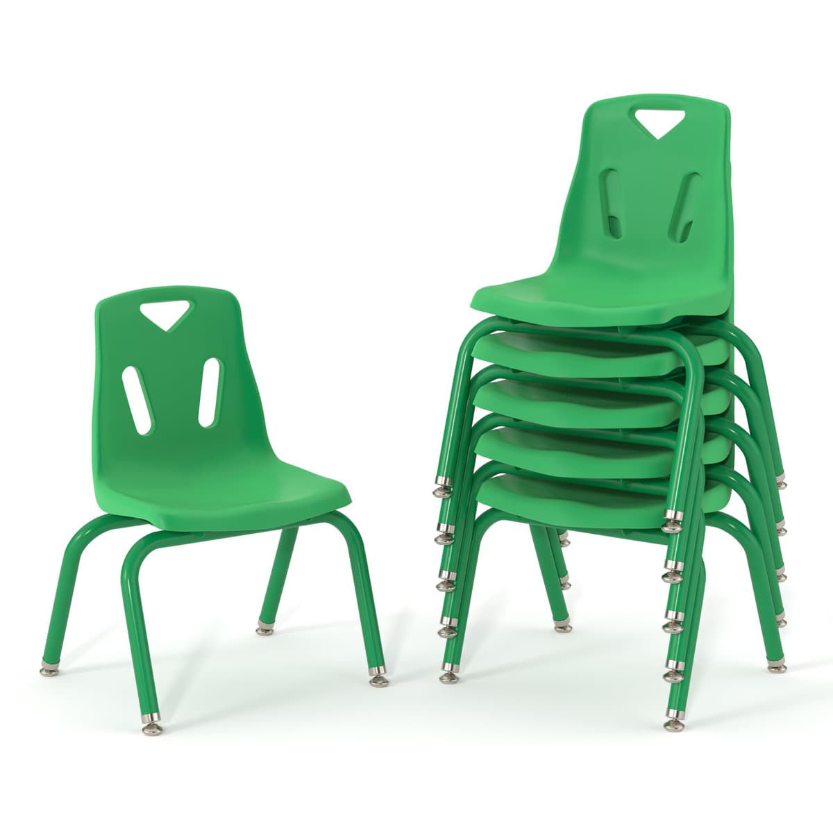 Jonti-Craft Berries 8122JC6119 Sillas Apilables con Patas Pintadas, Altura 12", Verde, Pack x6