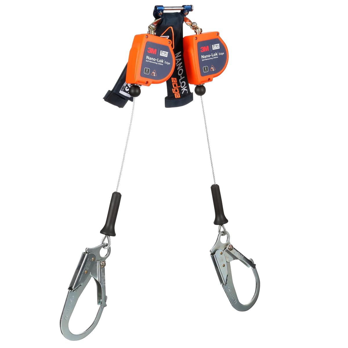 3M DBI-SALA Nano-Lok Edge Twin-Leg Personal Self-Retracting Lifeline 3500284 Cable Steel Rebar Hook 7 ft Class 2 ANSI