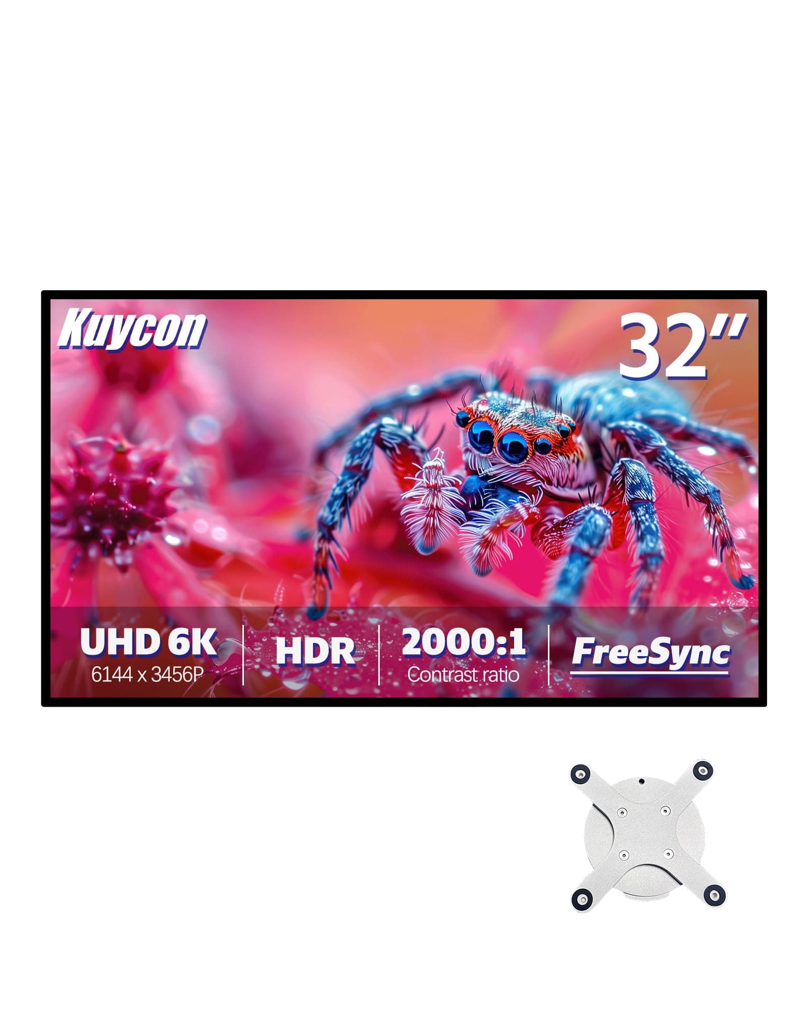 Generic Kuycon Monitor 32" G32P 6144x3456 IPS Black 6K, 99% sRGB, USB-C 100W, HDMI2.1/DP1.4 (sin base)