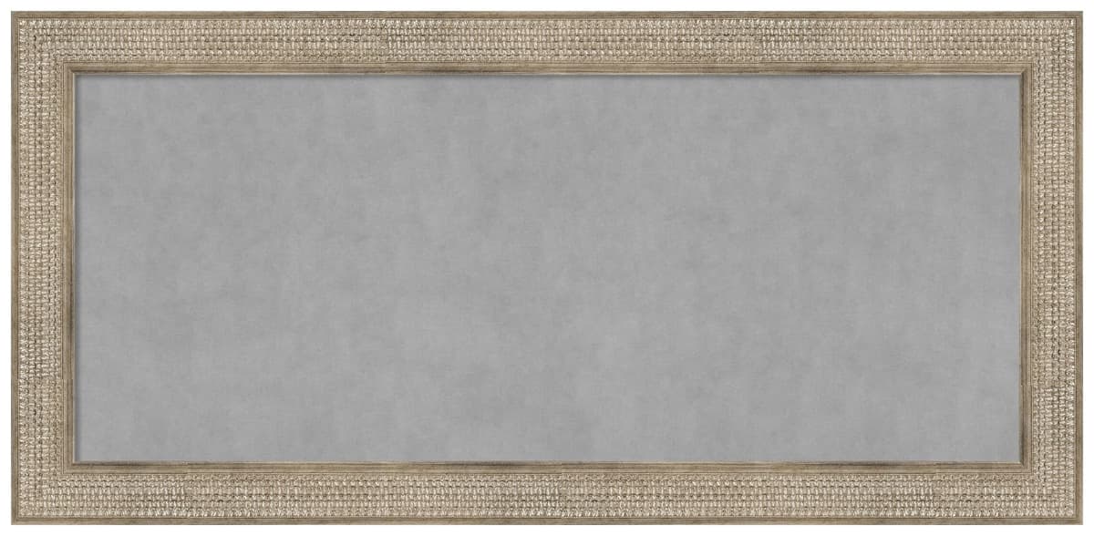 Amanti Art Pizarra magnética enmarcada Trellis Silver 54 x 26 pulgadas 28588191831