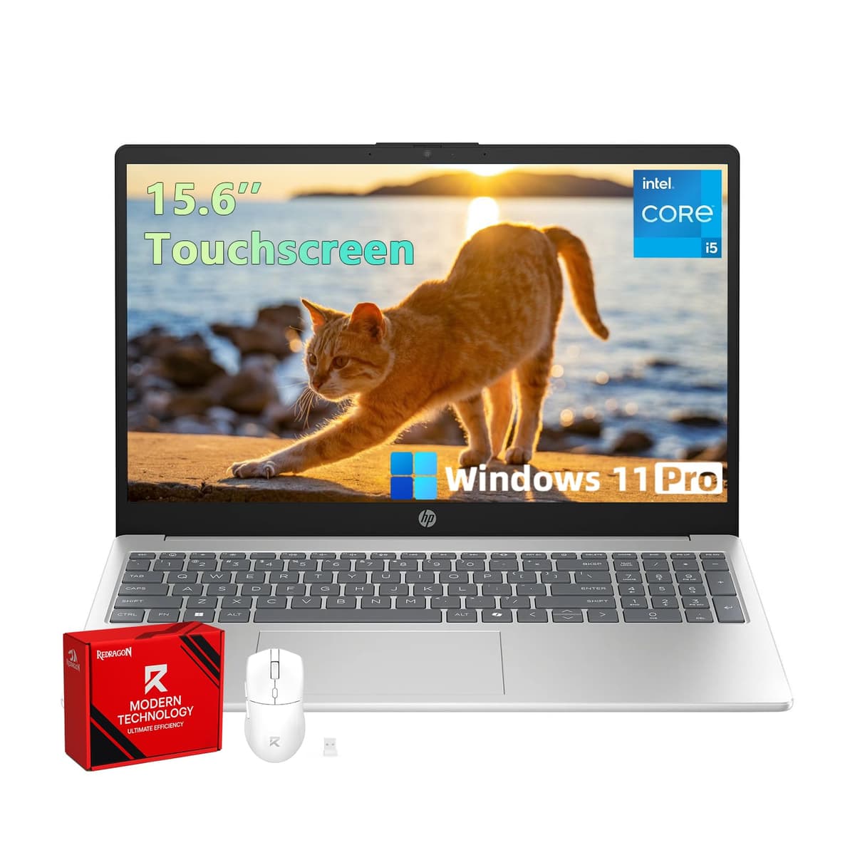 HP 15.6" Táctil, Intel 10 Núcleos i5-1334U, Pantalla Táctil FHD 15.6", WiFi 6, Gráficos Intel Iris Xe, Windows 11 Pro, 32GB RAM, 1TB SSD, Copilot AI HP laptop