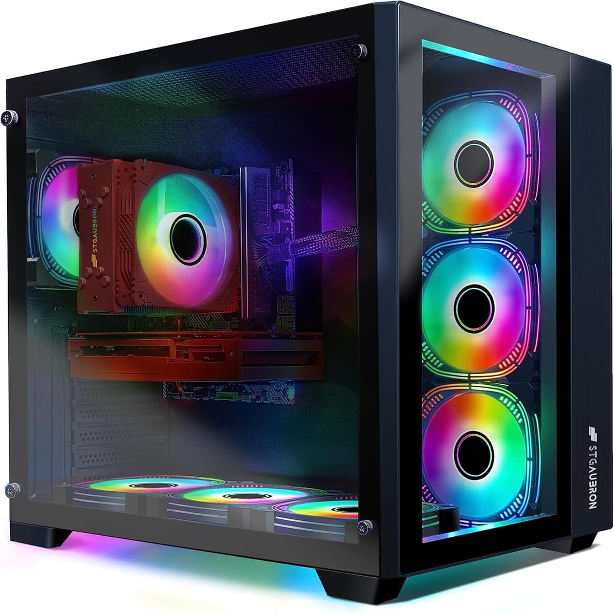 STGAubron Gaming PC Desktop, Intel Core i7-10700KF, GeForce RTX 3060 12GB, 16GB DDR4, 1TB SSD, RGB