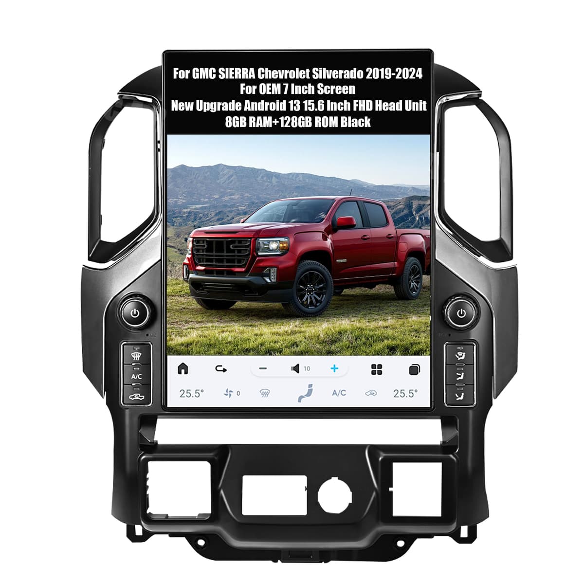 AUCARAUTO 15.6" Android 13 Car Radio Head Unit para GMC/Chevy 2019-2024 8GB+128GB