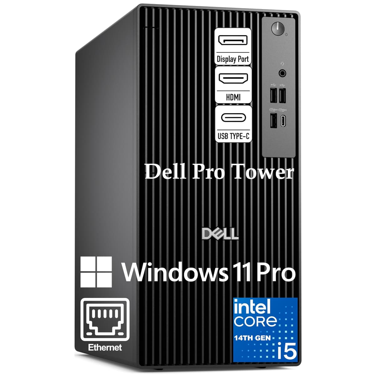 Computadoras de Escritorio Dell, Torre Profesional para Hogar Negocios Estudiantes, Intel 14ª Gen i5-14500 vPro de 14 núcleos, 64GB RAM DDR5, SSD PCIe 1TB, RJ-45, HDMI, DisplayPort, USB-C, Windows 11 Pro Tower
