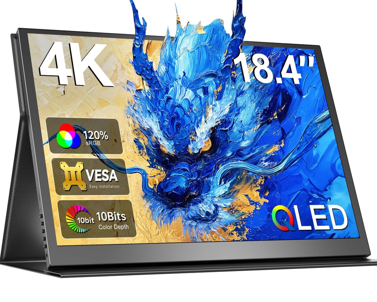 Newsoul Monitor portátil 4K QLED 18.4" UHD con USB-C y Mini HDMI M184T02