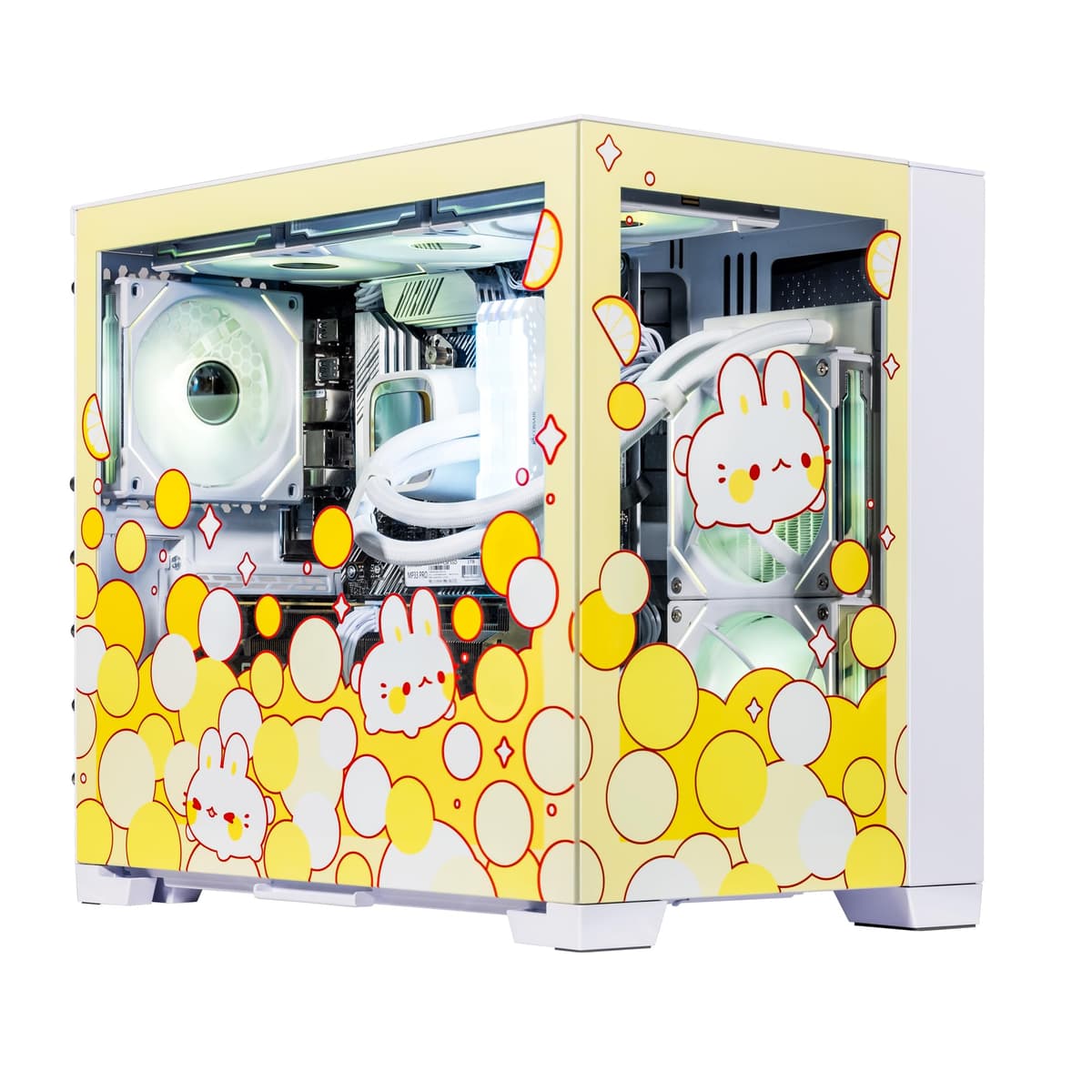 Velztorm Fruity Bunny Yellow Limited Edition - Gaming PC (Ryzen 7 5700X, 64GB, RTX 3070, 2TB+3TB) VELZ0100-3070-273685