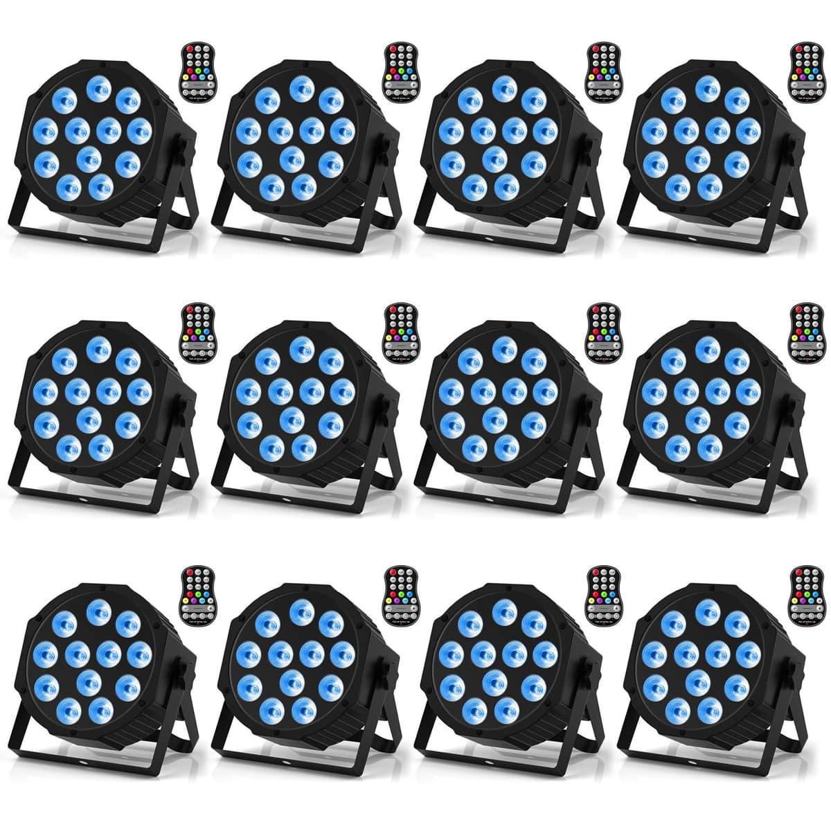 Par Lights Recargable 36W RGBW Uplight HOLDLAMP con Batería, DMX y Control Remoto