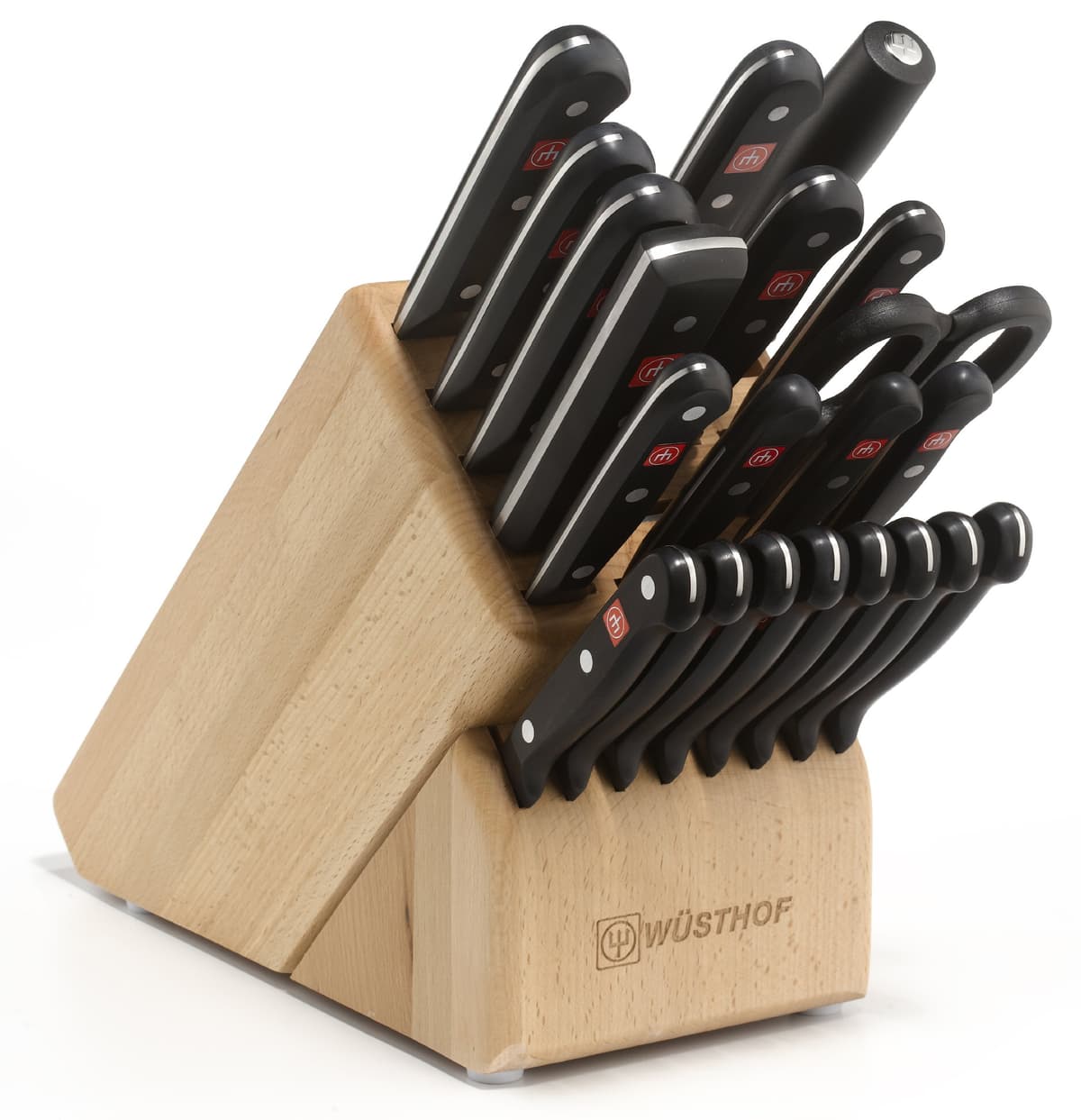WÜSTHOF Gourmet 23 Piezas - Set de cuchillos con bloque de madera 8875
