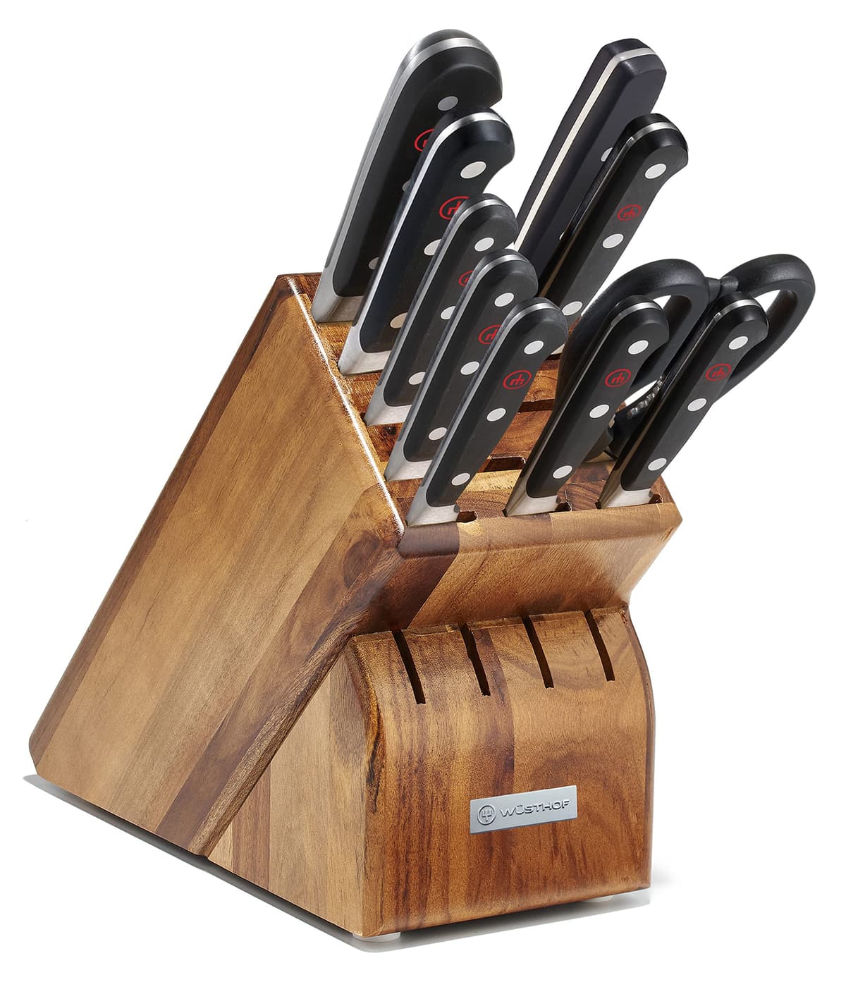 Set de cuchillos WÜSTHOF Classic 11 piezas con bloque de madera de acacia 1090171101