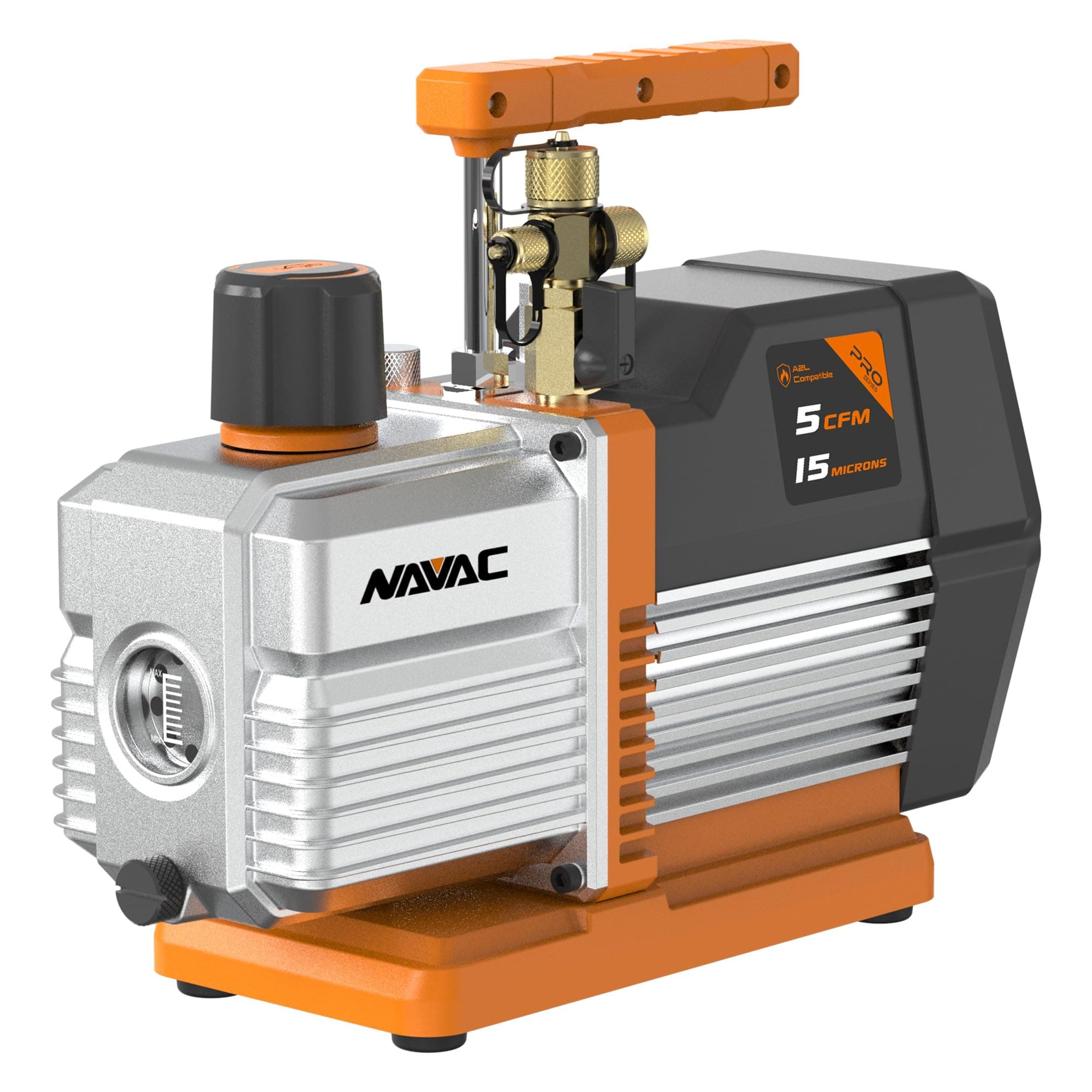 NAVAC NP5DP2 Bomba de Vacío HVAC - Doble Etapa 5 CFM, 15 Micrones, Motor 3/4 HP, A2L Compatible
