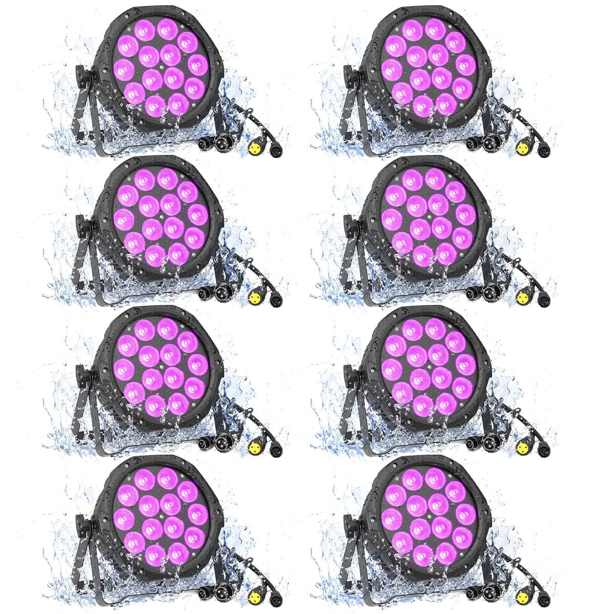 ZEMOJ Outdoor Stage Lights ZQ01072 - Par Can RGBW 14LED IP67, DMX, Uplight Exterior