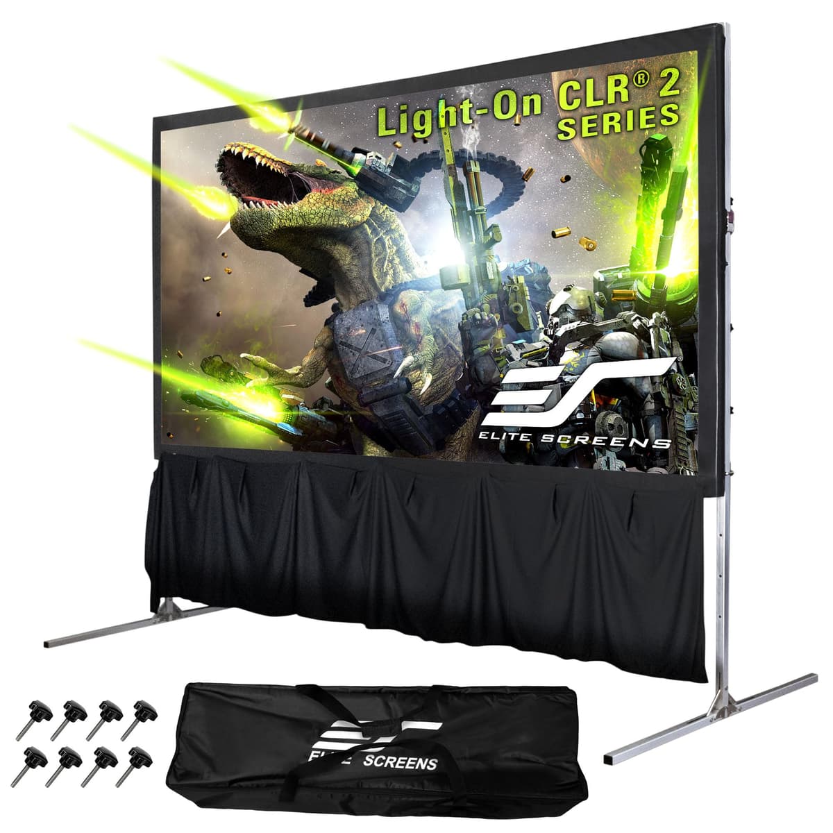 Elite Screens 123" ALR Portable Projector Screen 16:9 Light-On CLR 2 Height Adjustable, Short/UST, 4K/8K Ready CLR 2 / 123-inch 16:9